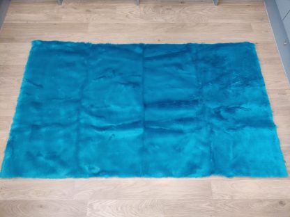 Teal Blue - Howl Luxury Teddy 1/4 yard - Image 2