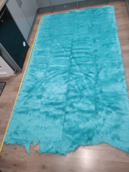 Turquoise - BigZ EcoShag 1/4 yard - Image 2