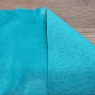 Turquoise - BigZ Half Shag Knit Backing 1/4 yard