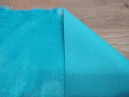 Turquoise - BigZ Half Shag Knit Backing 1/4 yard