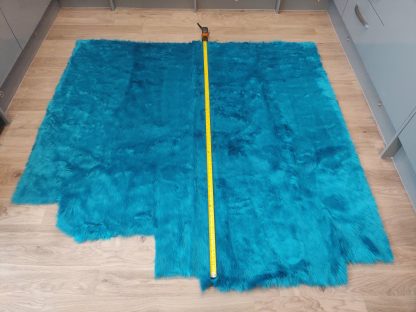 Teal Blue - Howl Luxury Shag 1/4 yard - Image 2